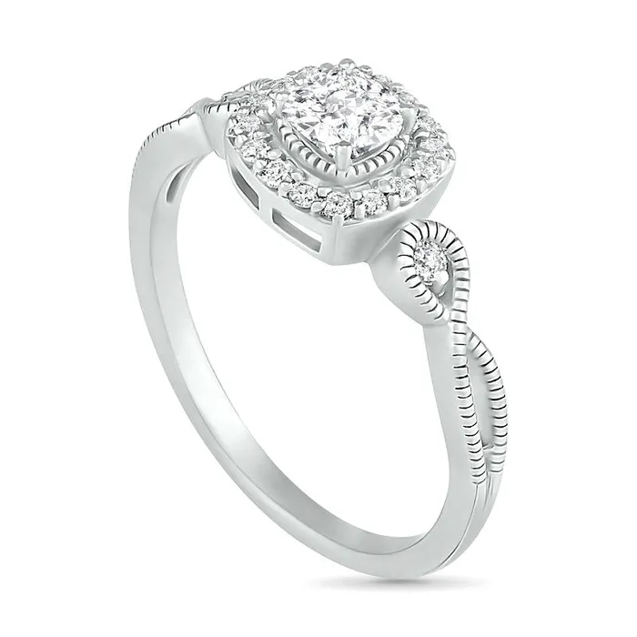 40mm CushionCut LabCreated White Sapphire Frame Infinity Shank Antique VintageStyle Ring in Sterling Silver Goldia Rings 40mm CushionCut LabCreated White Sapphire Frame Infinity Shank Antique VintageStyle Ring in Sterling Silver Goldia Rings