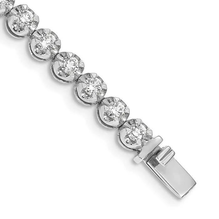 Bracelets 14k White Gold Natural Diamond Bracelet goldiaca