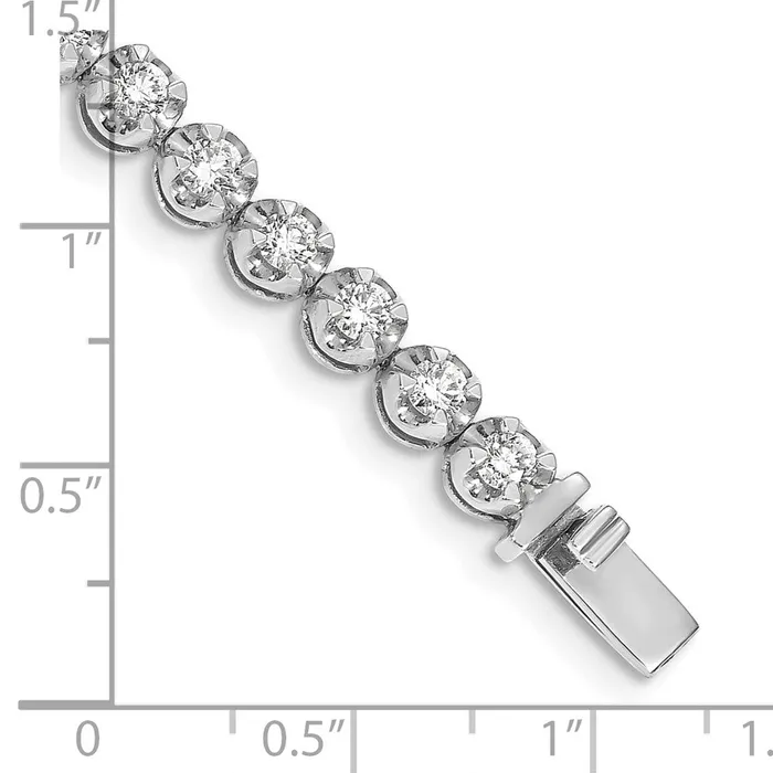 Bracelets 14k White Gold Natural Diamond Bracelet goldiaca