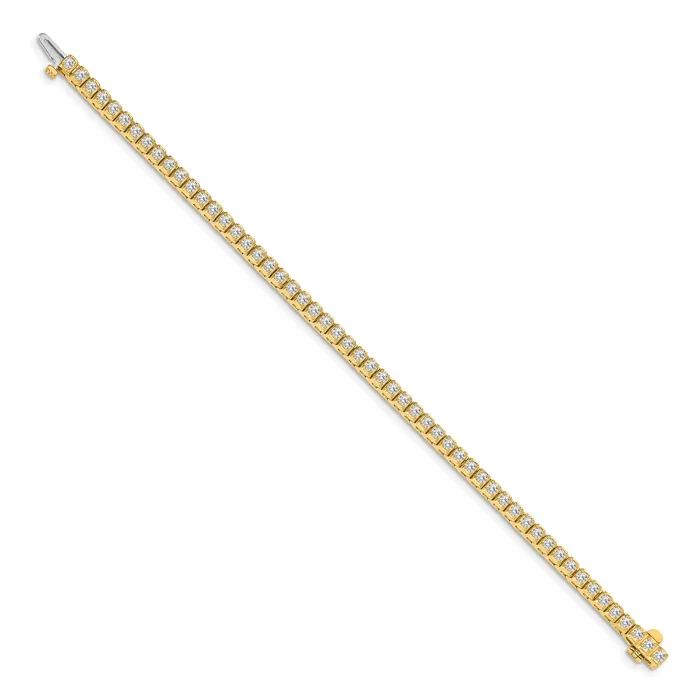 Bracelets Goldia 14k Yellow Gold Lab Grown Diamond VSSI FGH Tennis Bracelet