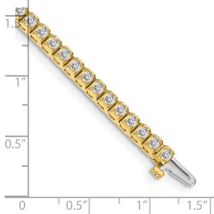Bracelets Goldia 14k Yellow Gold Lab Grown Diamond VSSI FGH Tennis Bracelet