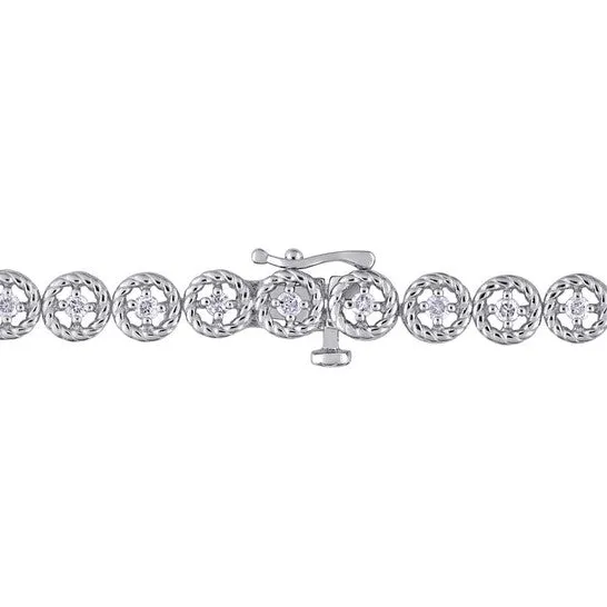 Bracelets JMS always Original AMOUR 1 CT TDW Diamond Tennis Link Bracelet In Sterling Silver Bracelets JMS always Original AMOUR 1 CT TDW Diamond Tennis Link Bracelet In Sterling Silver