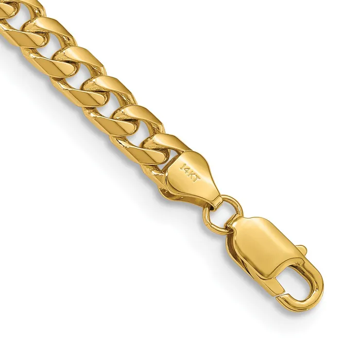 Bracelets MDS 14K 8 inch 625mm Solid Miami Cuban Link with Lobster Clasp Bracelet Bracelets MDS 14K 8 inch 625mm Solid Miami Cuban Link with Lobster Clasp Bracelet