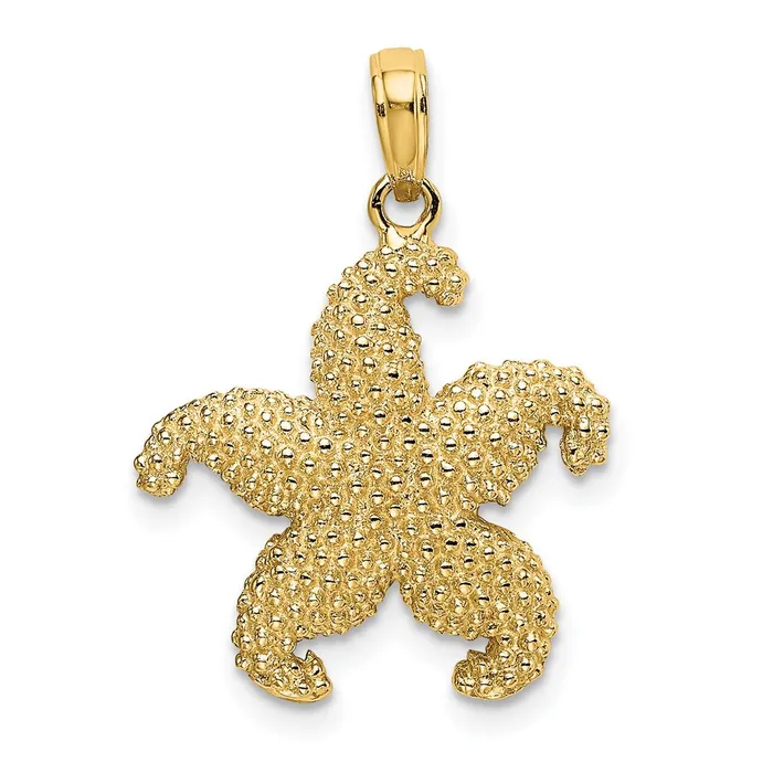 Charm Necklaces 14k Yellow Gold Starfish Charm Goldia