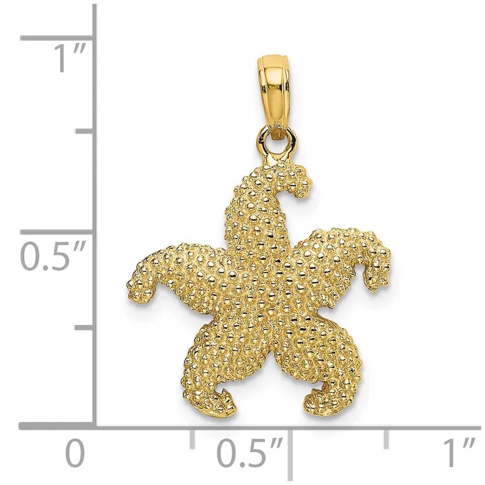 Charm Necklaces 14k Yellow Gold Starfish Charm Goldia