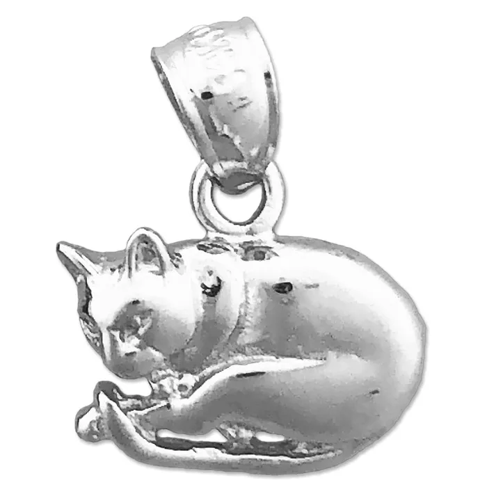 Charm Necklaces Goldia 14K Gold 13MM Cat Charm