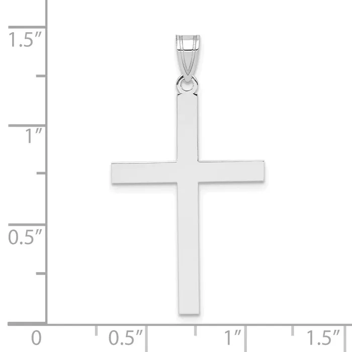 Charm Necklaces Goldia 14k White Gold Engravable Cross Charm
