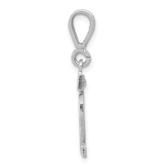 Charm Necklaces Goldia 14k White Goldw Small Polished Number 82 Charm