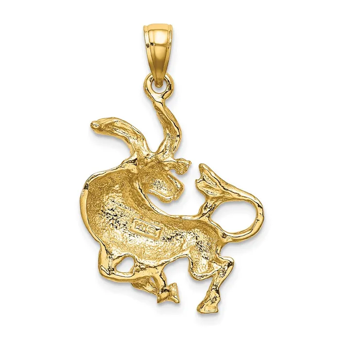 Charm Necklaces Goldia 14k Yellow Gold Large Taurus Zodiac Charm