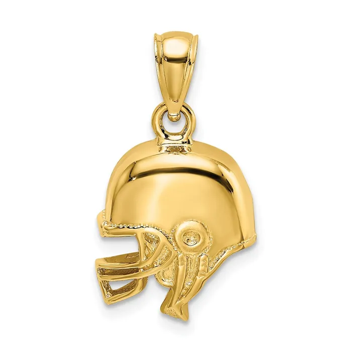Charm Necklaces Goldia 14k Yellow Gold Polished OpenBacked Football Helmet Charm Charm Necklaces Goldia 14k Yellow Gold Polished OpenBacked Football Helmet Charm