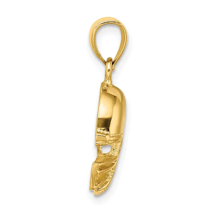 Charm Necklaces Goldia 14k Yellow Gold Polished OpenBacked Football Helmet Charm