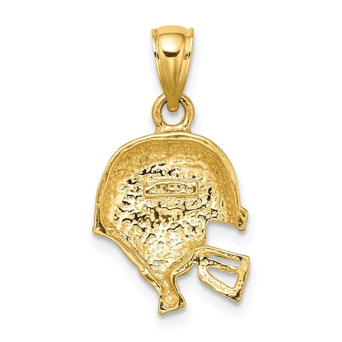 Charm Necklaces Goldia 14k Yellow Gold Polished OpenBacked Football Helmet Charm