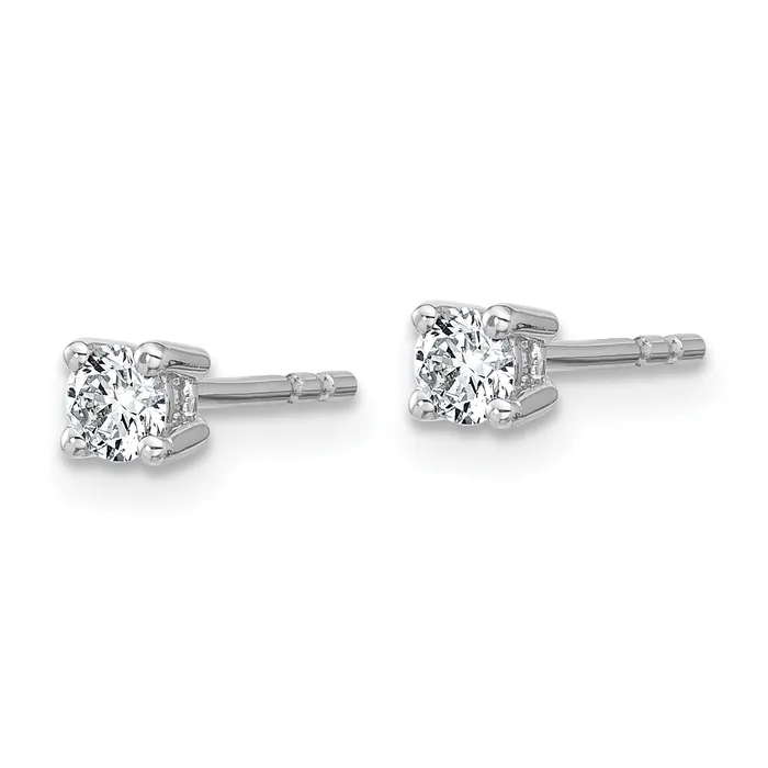 Earrings 14k White Gold 14 ctw Certified Lab Grown Diamond VSSI G Round 4 Prong Heavy Wt Stud Earrings Goldia