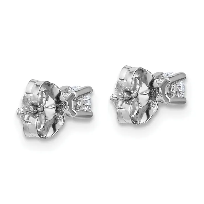 Earrings 14k White Gold 14 ctw Certified Lab Grown Diamond VSSI G Round 4 Prong Heavy Wt Stud Earrings Goldia