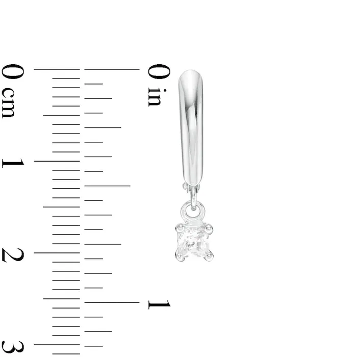 Earrings Goldia 033 CT TW Certified PrincessCut Diamond Solitaire Leverback Earrings in 14K White Gold IVS2 Earrings Goldia 033 CT TW Certified PrincessCut Diamond Solitaire Leverback Earrings in 14K White Gold IVS2