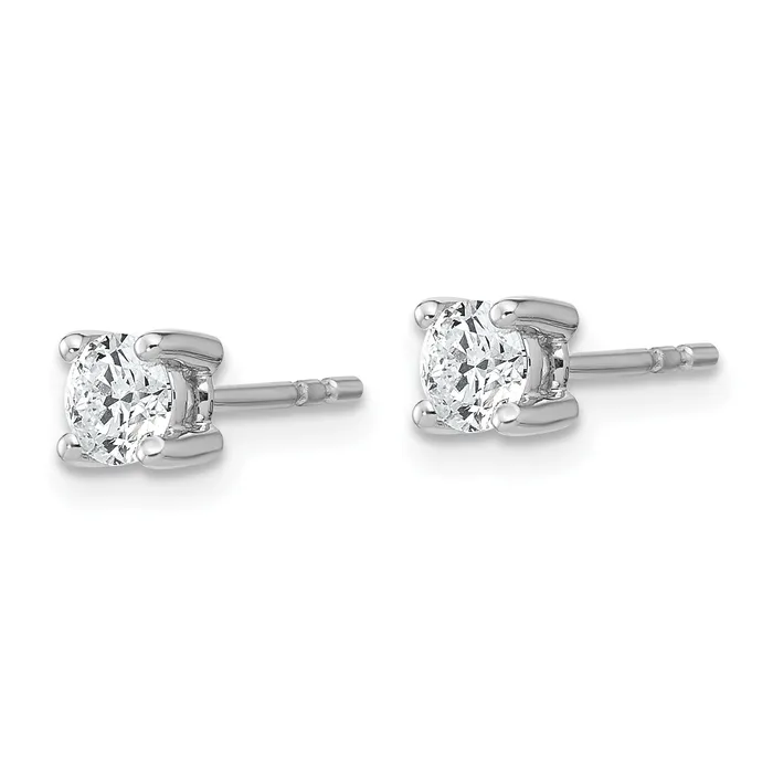 Earrings Goldia 14k White Gold 12 ctw Lab Grown Diamond VSSI G Round 4 Prong Heavy Wt Stud Earrings