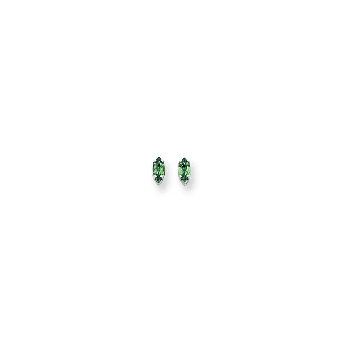Earrings Goldia 14k White Gold 6x3mm Marquise Mount St Helens Earrings