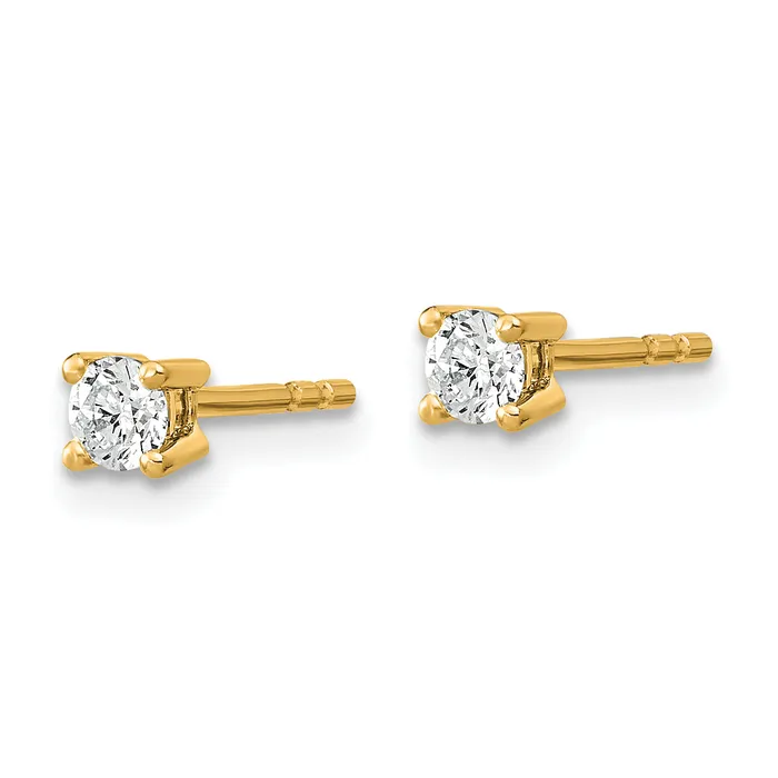 Earrings Goldia 14k Yellow Gold 110 ctw Lab Grown Diamond VSSI G Round 4 Prong Heavy Wt Stud Earrings