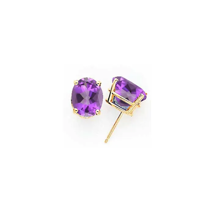 Earrings Goldia 14k Yellow Gold 14x10mm Oval Tsavorite Earrings