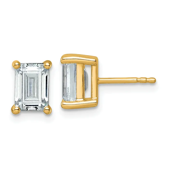 Earrings Goldia 14k Yellow Gold 3 ctw Certified Lab Grown Diamond VSSI G Emerald 4 Prong Heavy Wt Stud Earrings Earrings Goldia 14k Yellow Gold 3 ctw Certified Lab Grown Diamond VSSI G Emerald 4 Prong Heavy Wt Stud Earrings