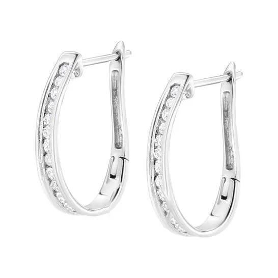 Earrings JMS always Original Haus of Brilliance 10k White Gold Plated Sterling Silver 12 cttw LabGrown Diamond Hoop Earring FG Color VS2SI1 Clarity Earrings JMS always Original Haus of Brilliance 10k White Gold Plated Sterling Silver 12 cttw LabGrown Diamond Hoop Earring FG Color VS2SI1 Clarity