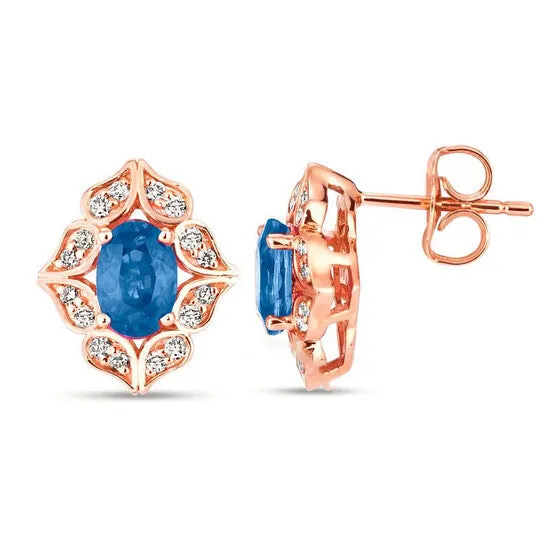 Earrings JMS always Original Le Vian Blueberry Sapphire Earrings set in 14K Strawberry Gold Earrings JMS always Original Le Vian Blueberry Sapphire Earrings set in 14K Strawberry Gold
