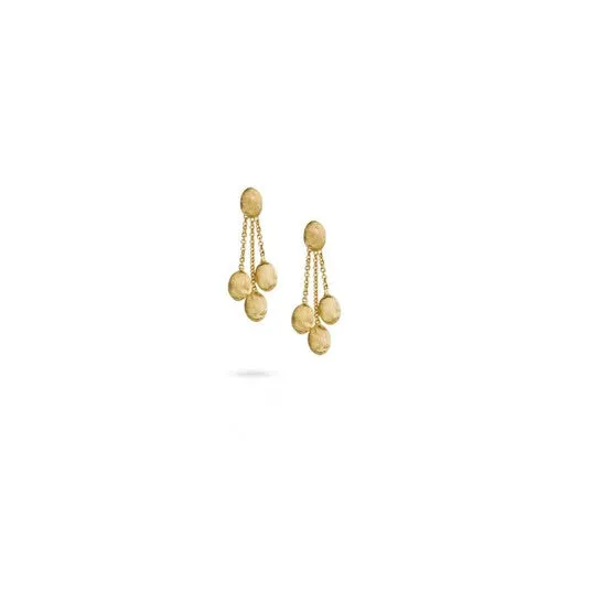 Earrings JMS always Original Marco Bicego Siviglia Collection 18K Yellow Gold Three Strand Earrings Earrings JMS always Original Marco Bicego Siviglia Collection 18K Yellow Gold Three Strand Earrings
