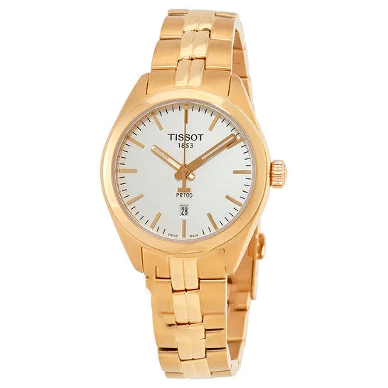 Earrings JMS always Original Tissot PR 100 Silver Dial Rose Gold PVD Ladies Watch T1012103303101 Earrings JMS always Original Tissot PR 100 Silver Dial Rose Gold PVD Ladies Watch T1012103303101