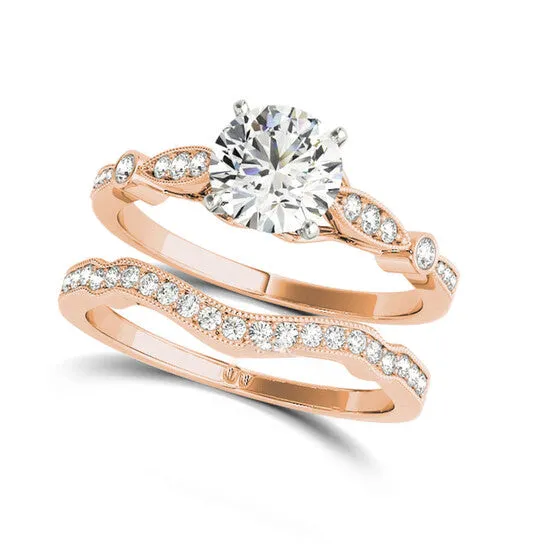 Earrings Original DiamondMuse 2 cttw Rose Gold Plated Over Sterling SilverRound Swarovski Diamond Bridal Set JMS always