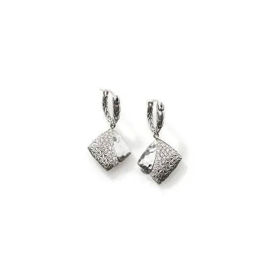 Earrings Original John Hardy Classic Chain Hammered Silver Diamond Pave 041ct Square Drop Earrings EBP9002382DI JMS always Earrings Original John Hardy Classic Chain Hammered Silver Diamond Pave 041ct Square Drop Earrings EBP9002382DI JMS always