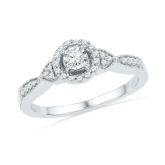 gndatlanta 14k White Gold Round Diamond Solitaire Halo Bridal Engagement Ring 15 Cttw Rings gndatlanta 14k White Gold Round Diamond Solitaire Halo Bridal Engagement Ring 15 Cttw Rings