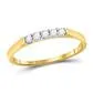 gndatlanta Rings 10k Yellow Gold Round Diamond Single Row 5stone Band Ring 16 Cttw