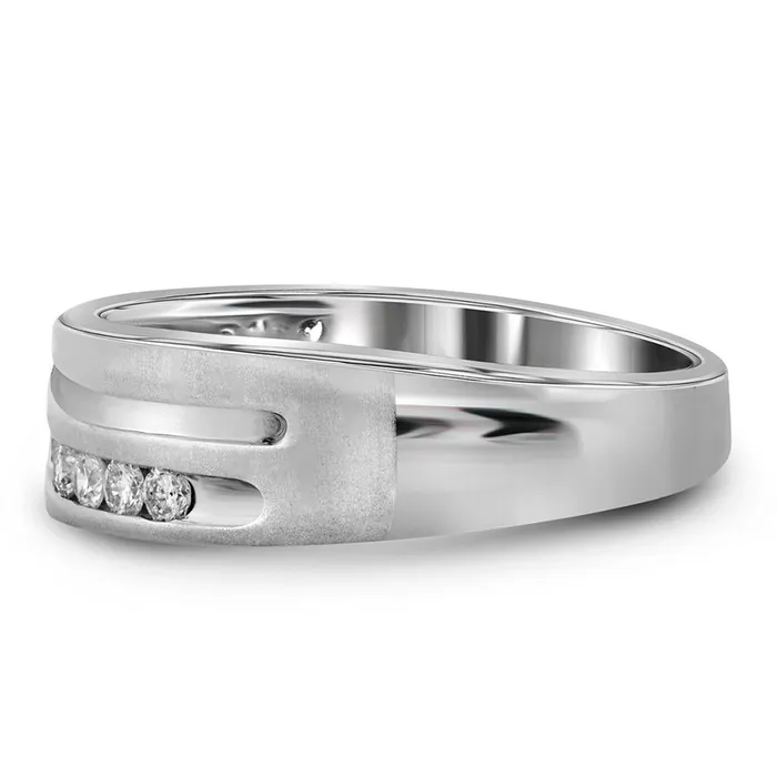 gndatlanta Rings 14k White Gold Round Diamond Wedding Band Ring 1 Cttw