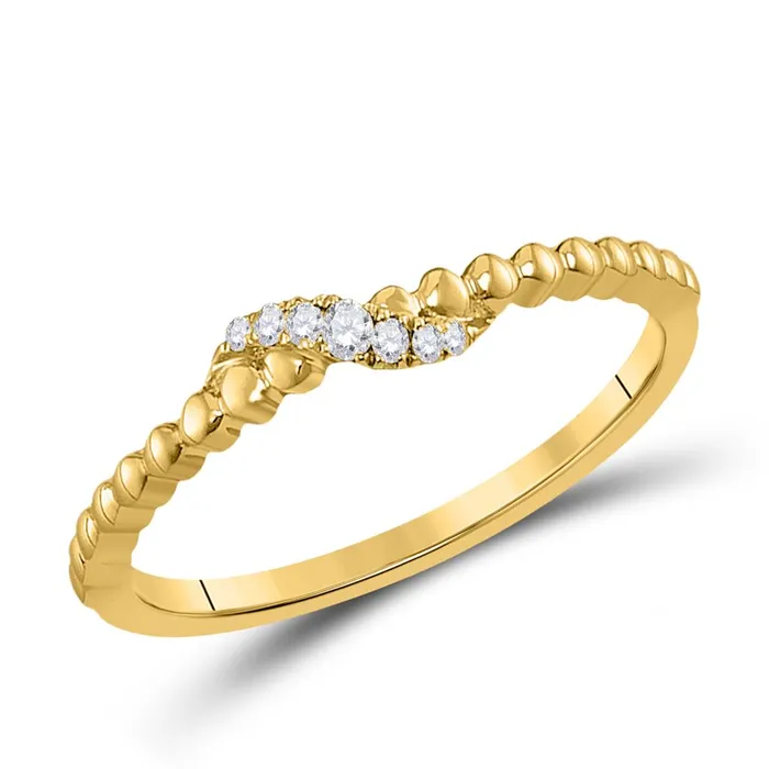 gndatlanta Rings 14k Yellow Gold Round Diamond Crossover Stackable Band Ring 120 Cttw gndatlanta Rings 14k Yellow Gold Round Diamond Crossover Stackable Band Ring 120 Cttw