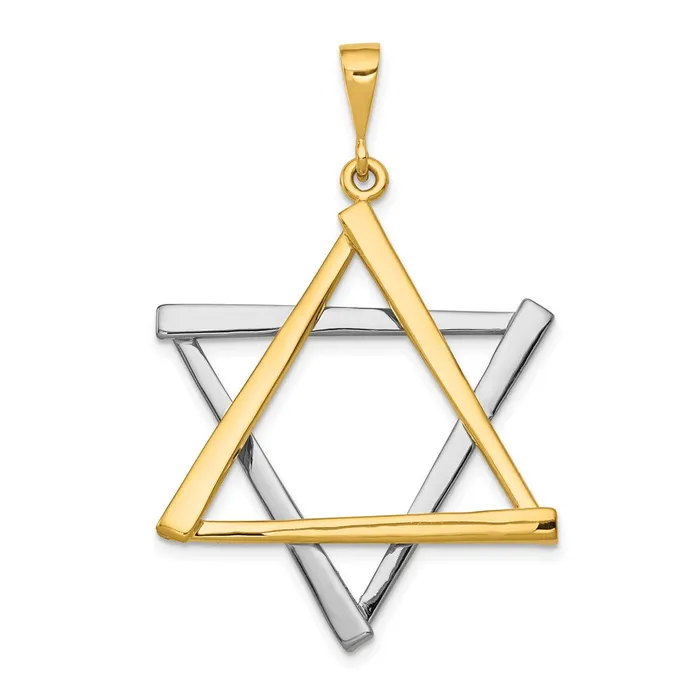 Goldia 14k Twotone Gold Star Of David Pendant Necklaces