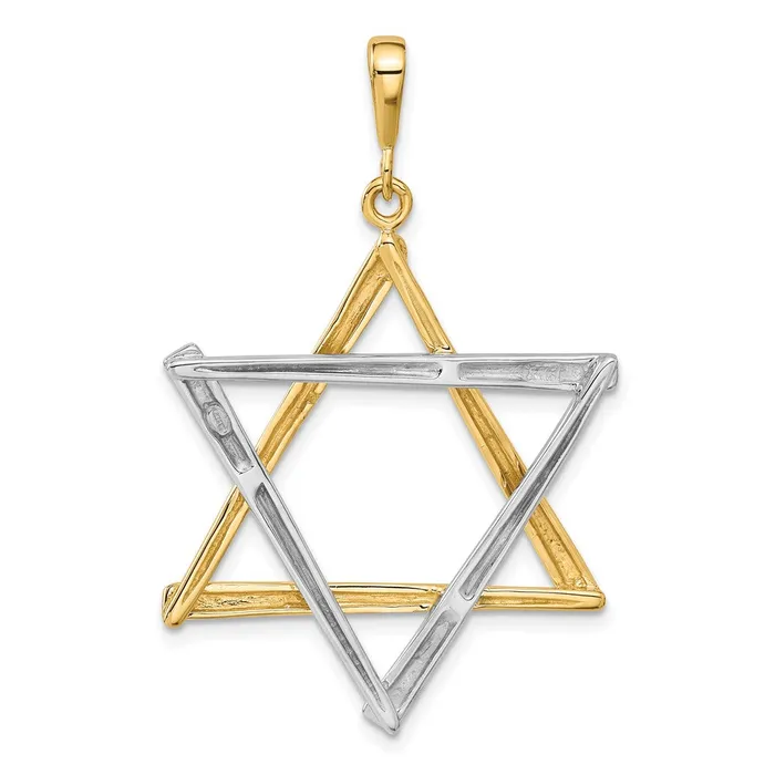 Goldia 14k Twotone Gold Star Of David Pendant Necklaces