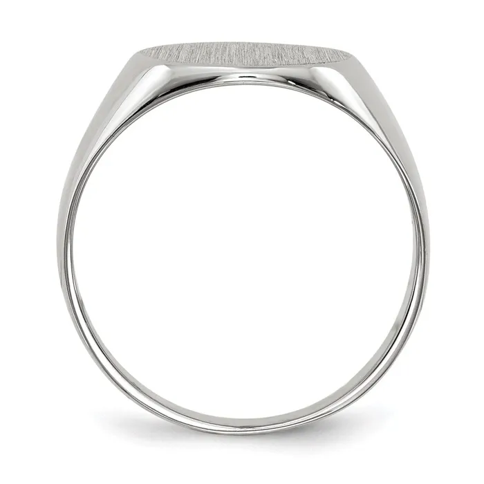 Goldia 14k White Gold 100x110mm Closed Back Signet Ring Rings