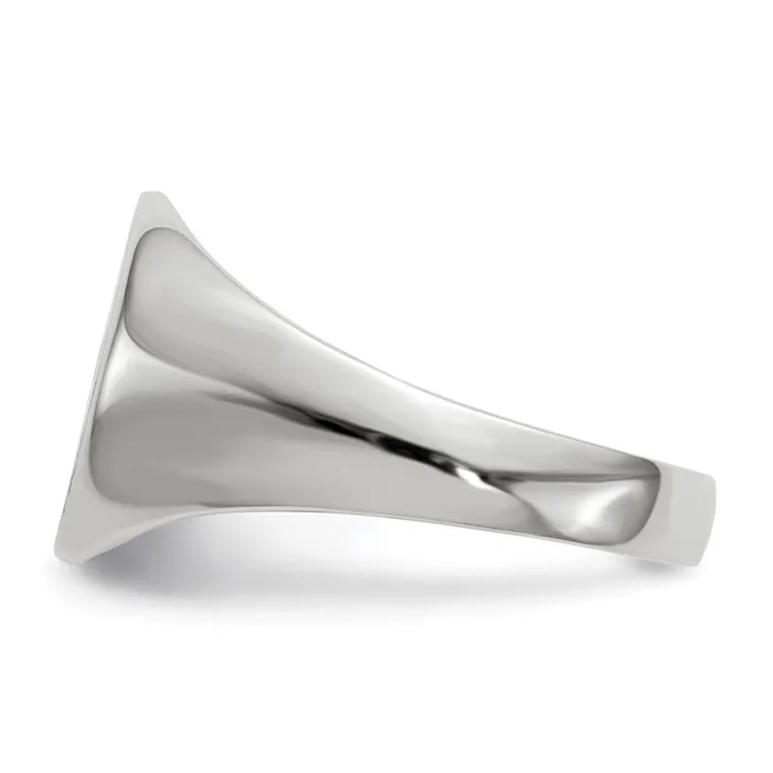 Goldia 14k White Gold 100x110mm Closed Back Signet Ring Rings