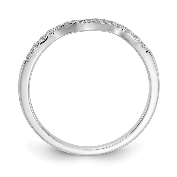 Goldia 14k White Gold Real Diamond Wedding Band Rings