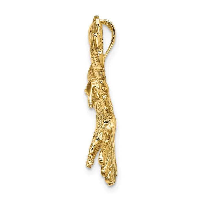 Goldia 14k Yellow Gold Eagle Flying Charm Charm Necklaces