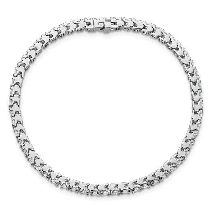 Goldia Bracelets 14k White Gold 14kw Lab Grown VSSI FGH Diamond Tennis Bracelet