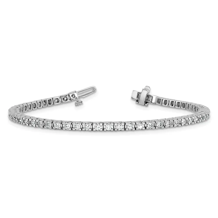 Goldia Bracelets 14k White Gold 14kw Lab Grown VSSI FGH Diamond Tennis Bracelet