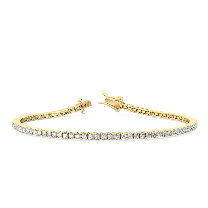 Goldia Bracelets 20 ct tw Classic FourProng Natural Diamond Tennis Bracelet in 14K Yellow Gold Goldia Bracelets 20 ct tw Classic FourProng Natural Diamond Tennis Bracelet in 14K Yellow Gold