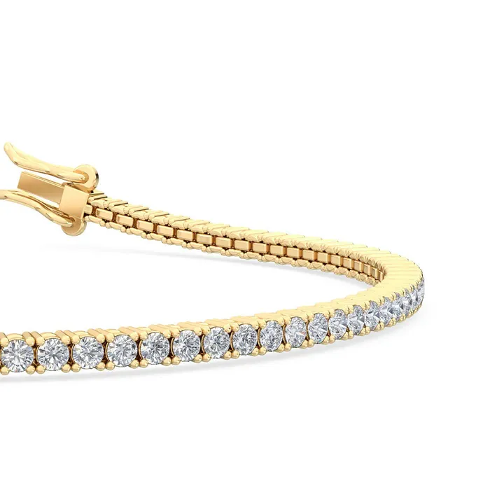 Goldia Bracelets 20 ct tw Classic FourProng Natural Diamond Tennis Bracelet in 14K Yellow Gold