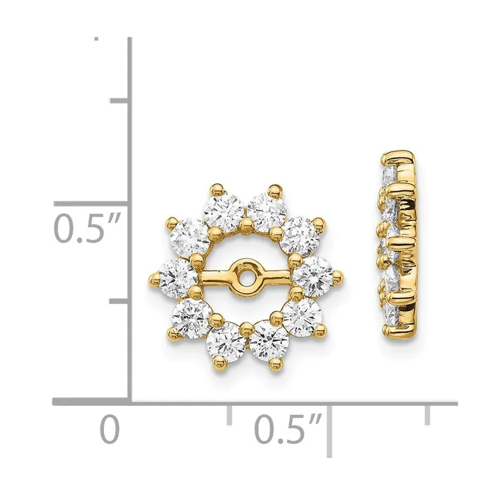 goldiaca Earrings 14k AAA Fancy Diamond Earring Jacket