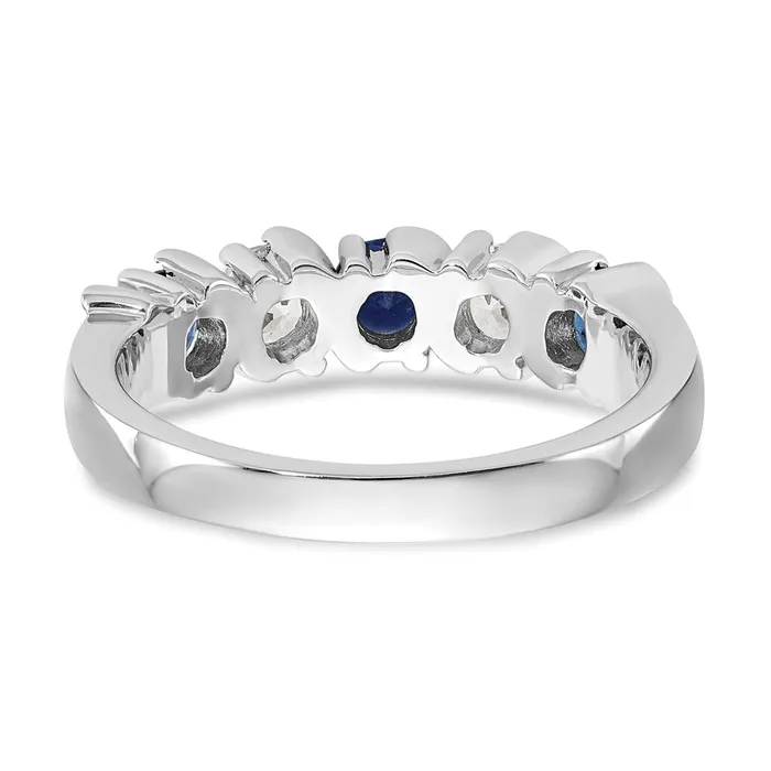 goldiaca Rings 14k White Gold Real Diamond wSapphire Band