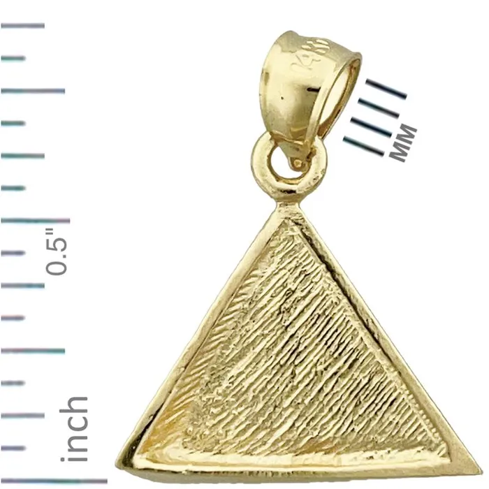 Goldia Charm Necklaces 14K Gold Eye of Horus Egyptian Pyramid Charm