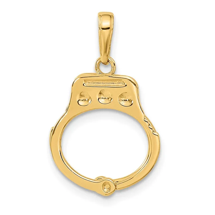 Goldia Charm Necklaces 14k Yellow Gold 2Piece Handcuffs Charm