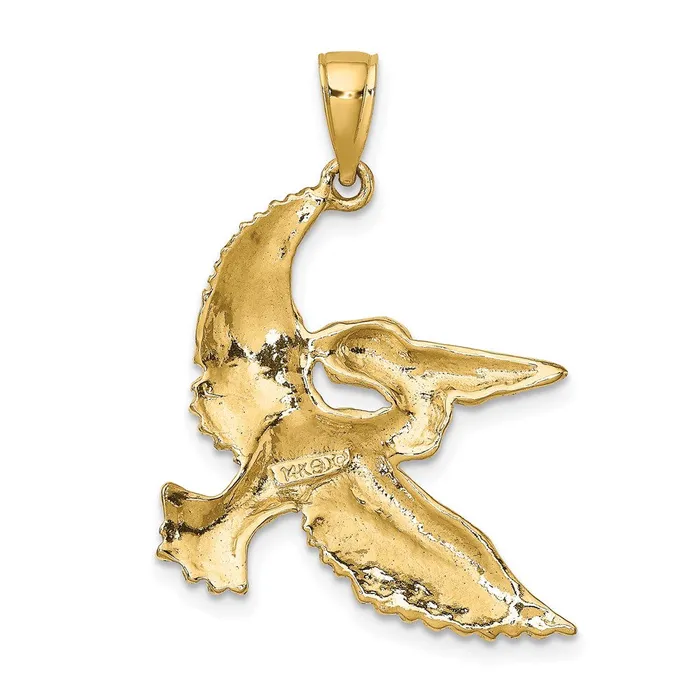 Goldia Charm Necklaces 14k Yellow Gold Flying Pelican Charm
