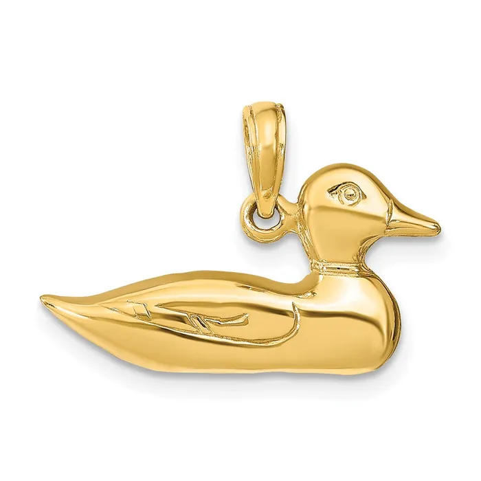 Goldia Charm Necklaces 14k Yellow Gold Mallard Charm